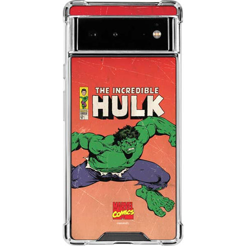 Marvel Classic Comics The Incredible Hulk Google Pixel 6 Clear Case